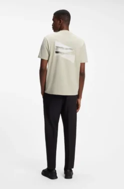 Regular-Fit T-Shirt aus Stretch-Baumwolle mit Foto-Print