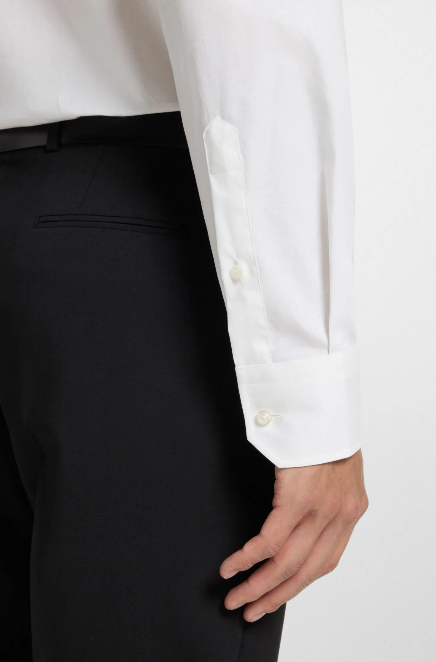 Regular-Fit Twill-Hemd aus Stretch-Baumwolle