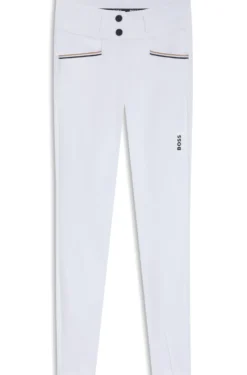 Reithose mit hohem Bund und Kniebesatz