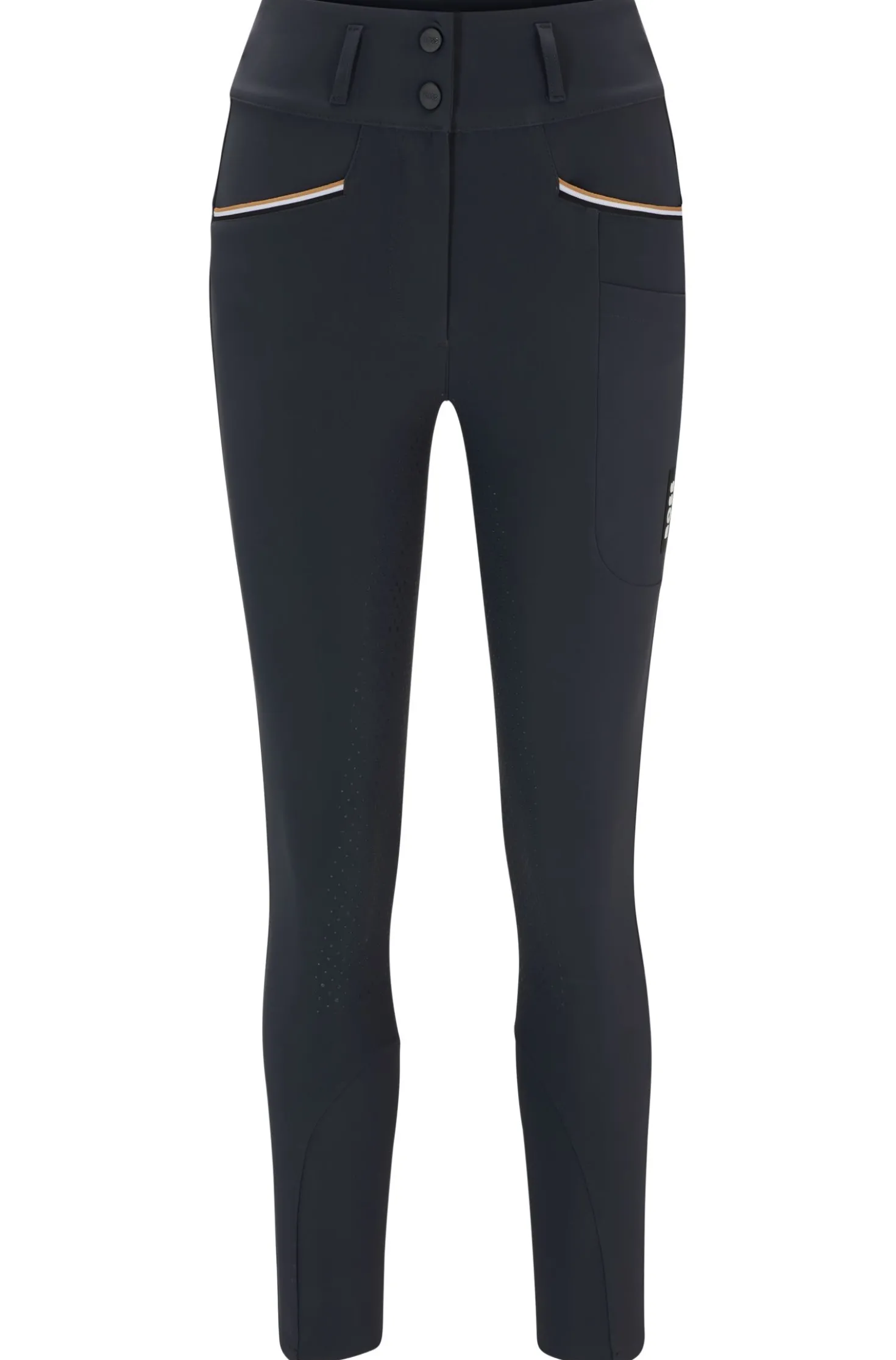 Reithose mit hohem Bund und Vollbesatz