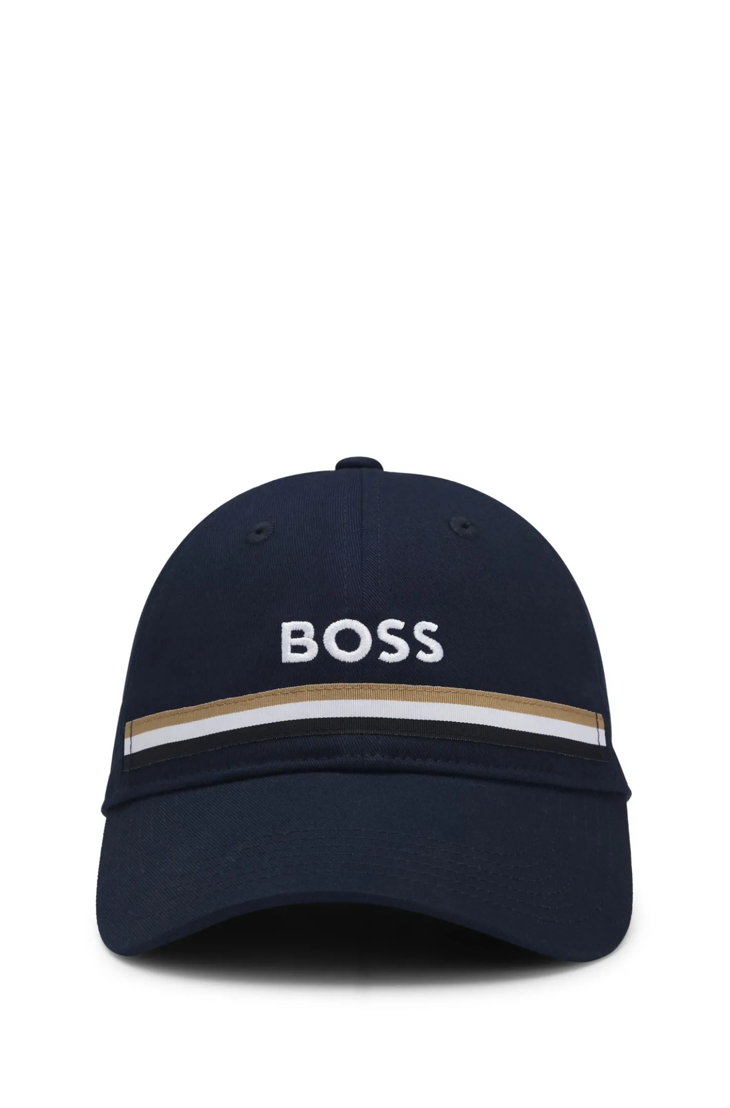 Reitsport-Cap aus Baumwolle mit Logo-Stickerei