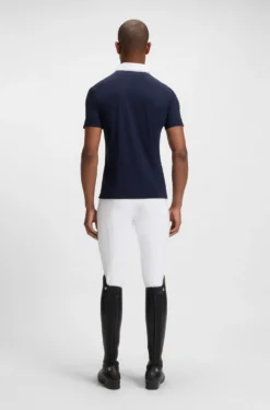 Reitsport-Turnierhemd mit Kontrastdetails