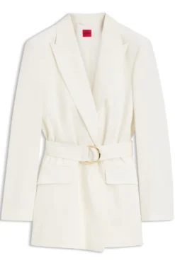 Relaxed Blazer mit D-Ring-Gürtel