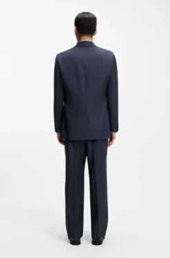 Relaxed-Fit Blazer aus fein gemusterter Schurwolle