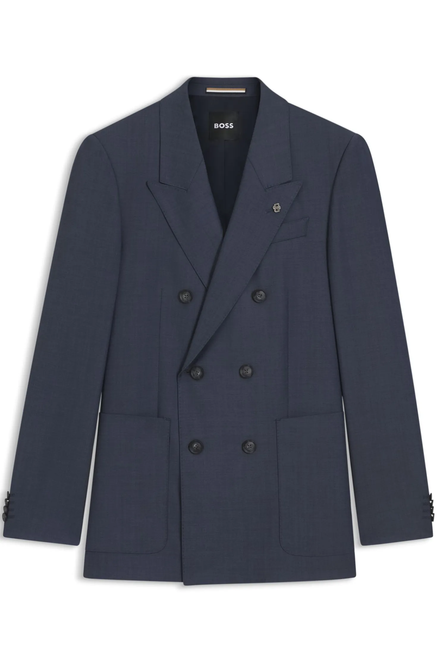 Relaxed-Fit Blazer aus fein gemusterter Schurwolle