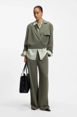 Relaxed-Fit Blazer aus japanischem Krepp
