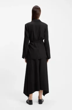 Relaxed-Fit Blazer aus Woll-Mix mit Gabardine-Struktur