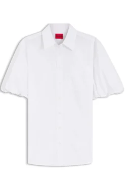 Relaxed-Fit Bluse aus Baumwoll-Popeline