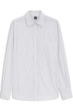 Relaxed-Fit Bluse aus gestreifter Baumwoll-Popeline