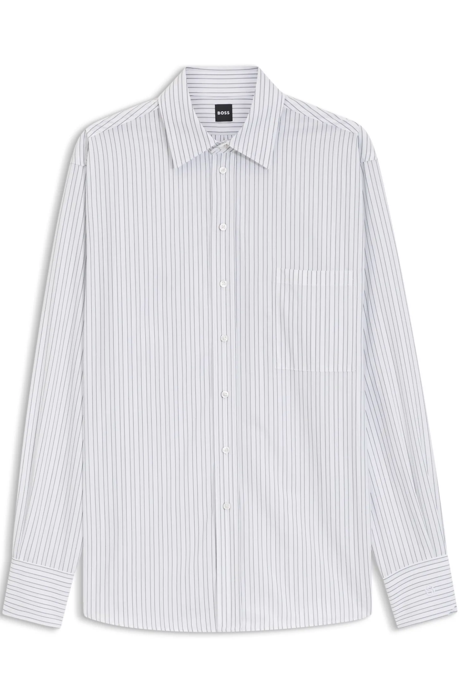 Relaxed-Fit Bluse aus gestreifter Baumwoll-Popeline
