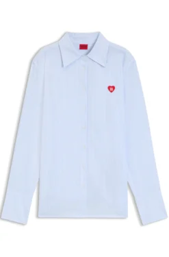 Relaxed-Fit Bluse aus gestreifter Oxford-Baumwolle