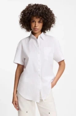Relaxed-Fit Bluse aus Oxford-Baumwolle
