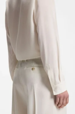 Relaxed-Fit Bluse aus sandgewaschener Seide