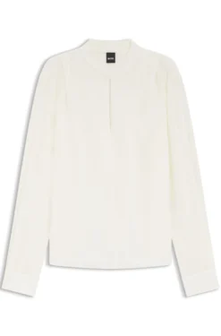 Relaxed-Fit Bluse aus sandgewaschener Seide