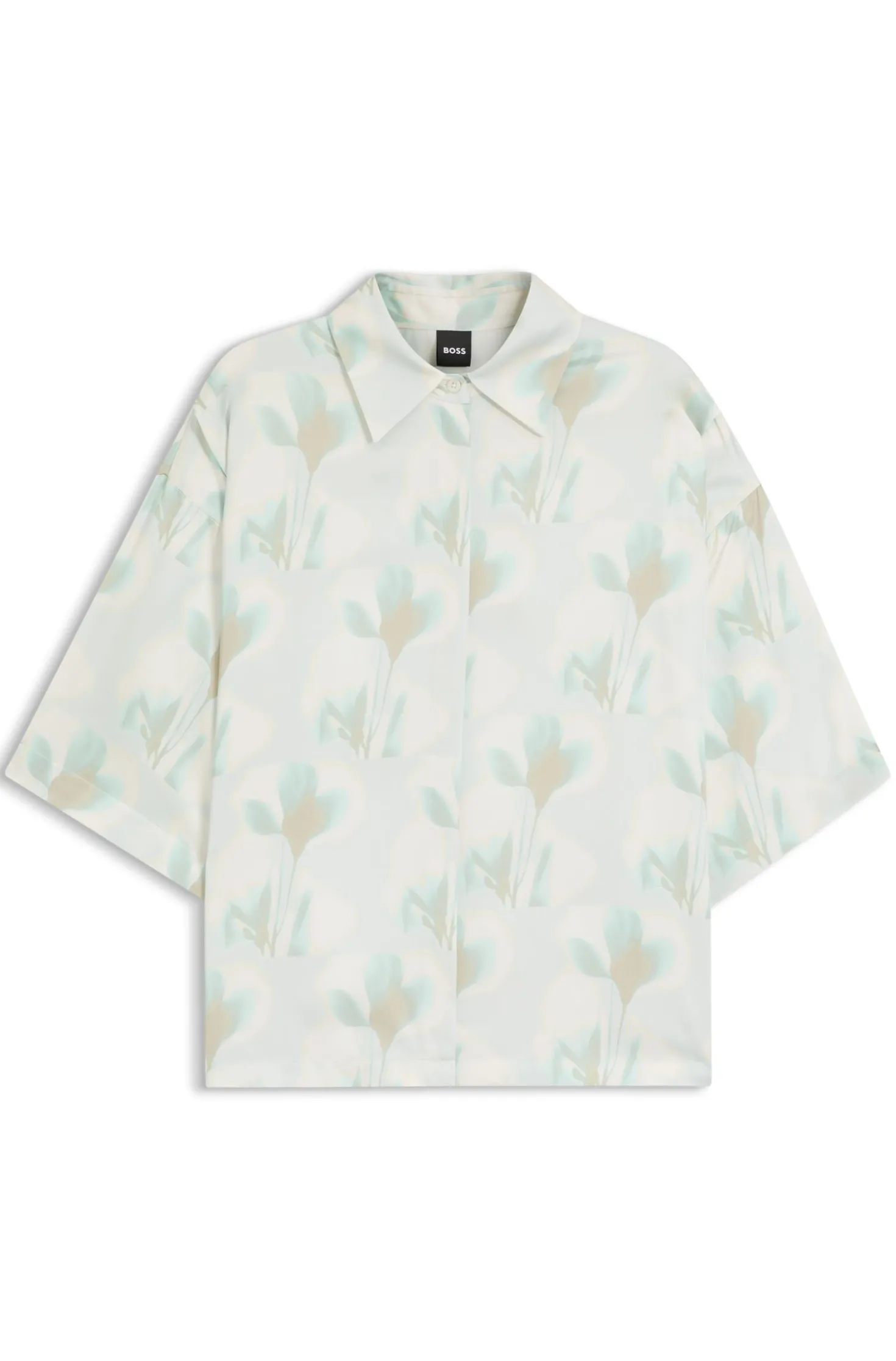 Relaxed-Fit Bluse mit Blumen-Print