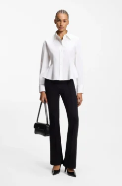 Relaxed-Fit Bluse mit Schößchen-Saum
