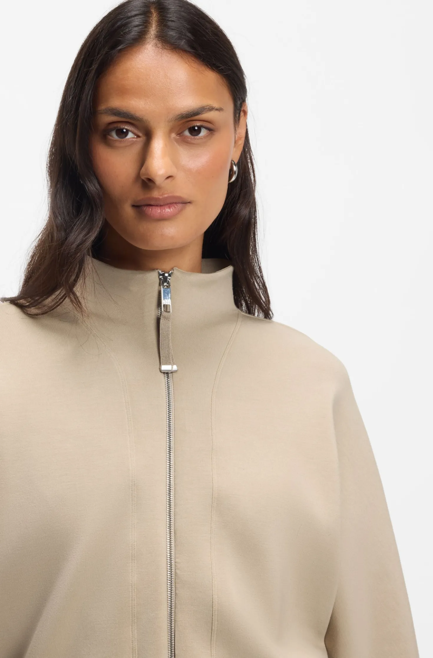 Relaxed-Fit Bomberjacke aus Stretch-Jersey
