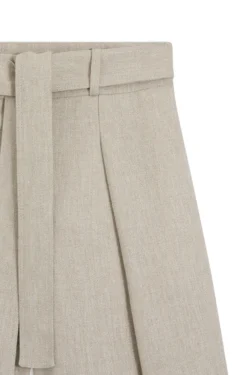 Relaxed-Fit Culotte aus Leinen-Mix mit Fischgrät-Webstruktur