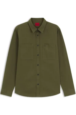 Relaxed-Fit Hemd aus Baumwoll-Twill mit Brustlogo