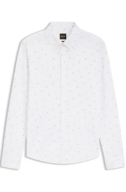 Relaxed-Fit Hemd aus bedrucktem Baumwoll-Jersey