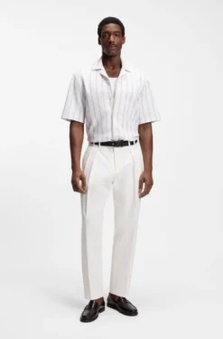 Relaxed-Fit Hemd aus gestreifter Stretch-Baumwolle
