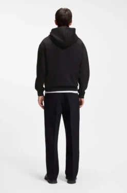 Relaxed-Fit Hoodie aus Stretch-Baumwolle mit kontrastierendem Innenfutter