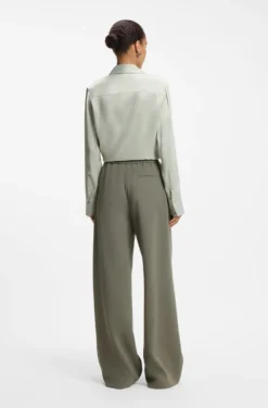 Relaxed-Fit Hose aus antistatischem japanischem Krepp
