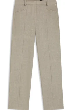 Relaxed-Fit Hose aus melierter Schurwolle