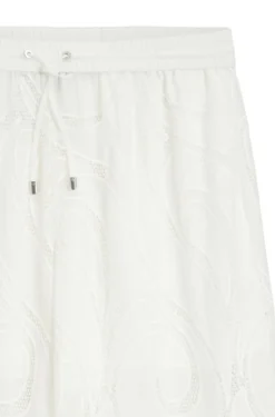 Relaxed-Fit Hose mit Blumenstickerei