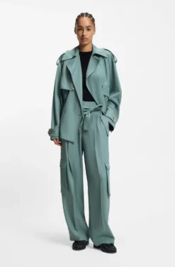 Relaxed-Fit Jacke aus fließendem Twill