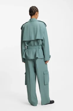 Relaxed-Fit Jacke aus fließendem Twill