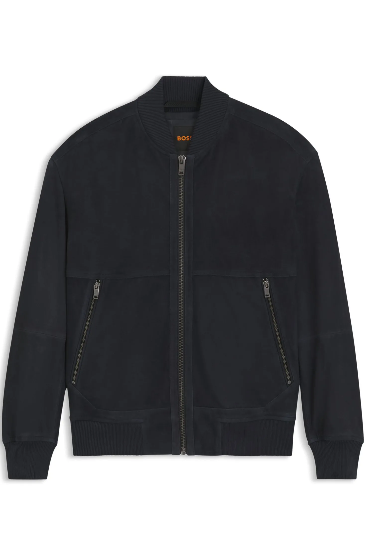 Relaxed-Fit Jacke aus Veloursleder