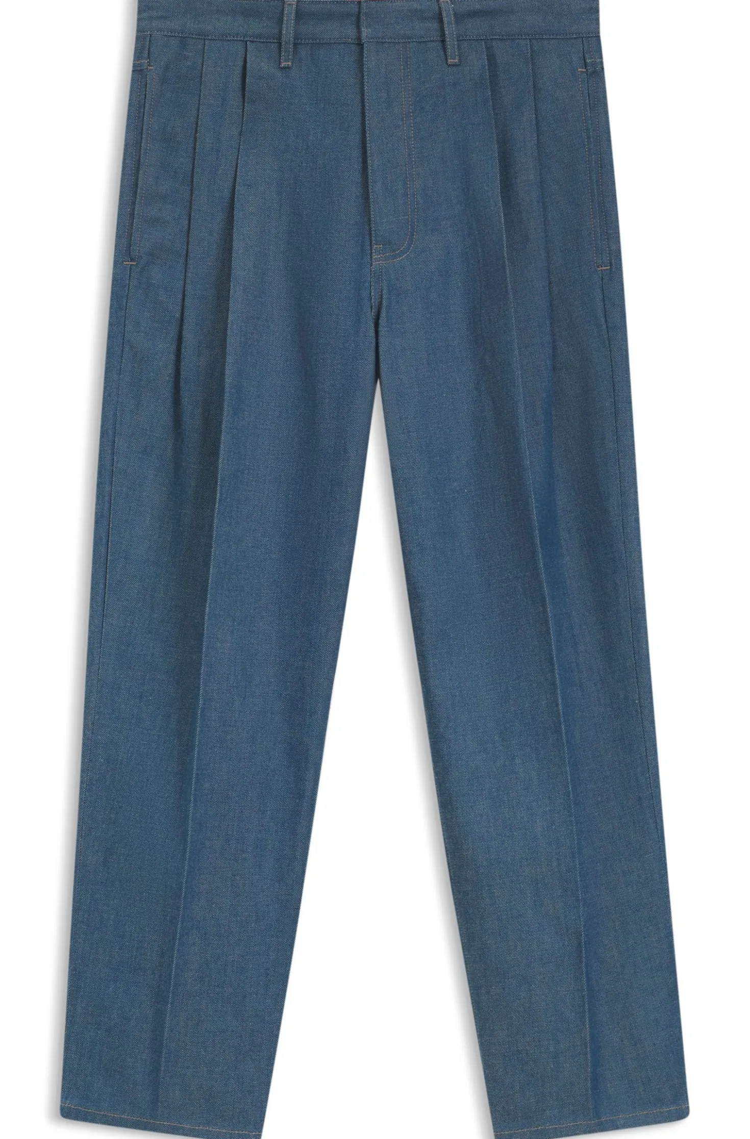 Relaxed-Fit Jeans aus blauem japanischem Denim
