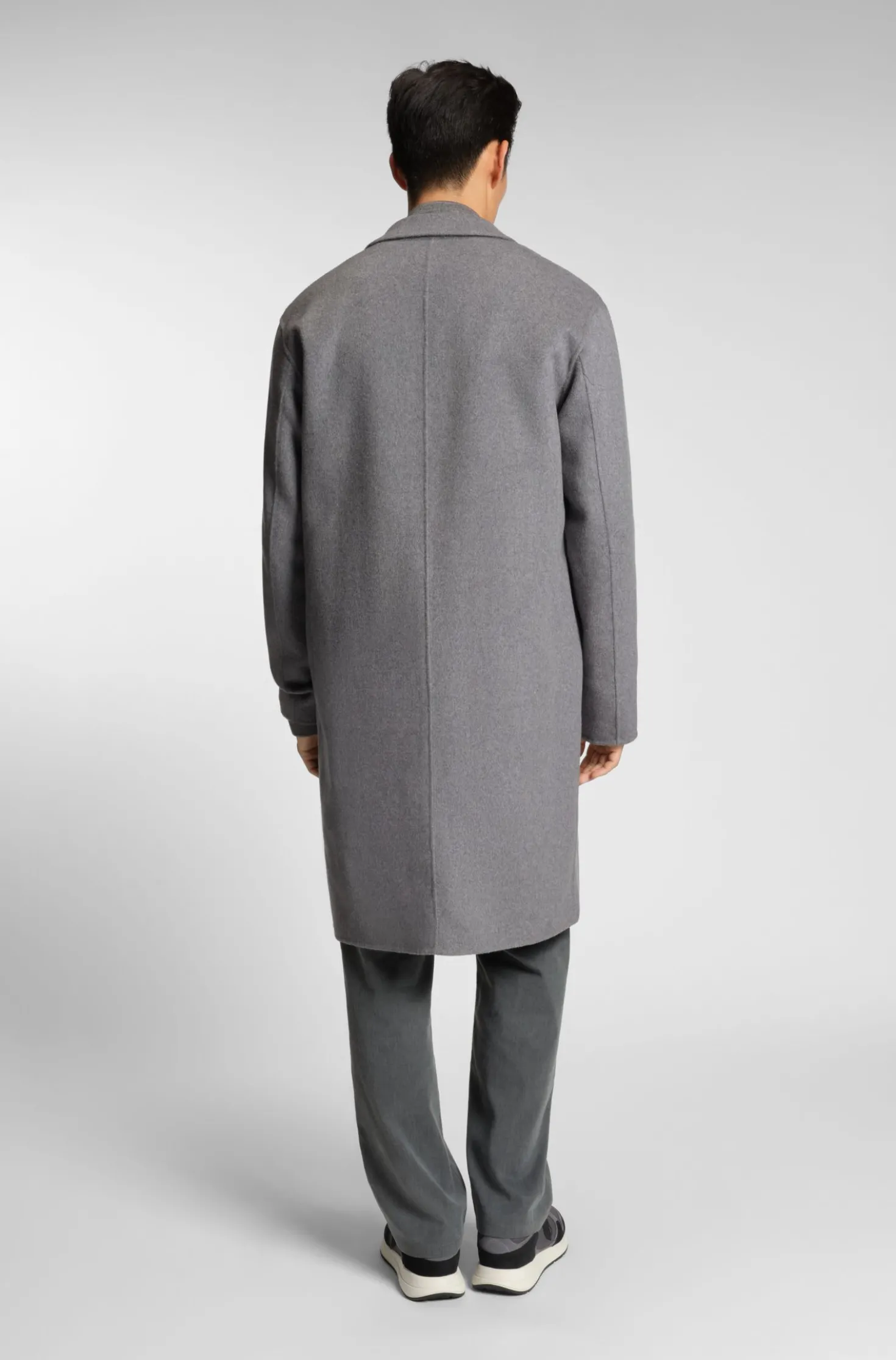 Relaxed-Fit Mantel aus meliertem Woll-Mix