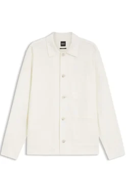 Relaxed-Fit Overshirt aus unifarbenem Twill