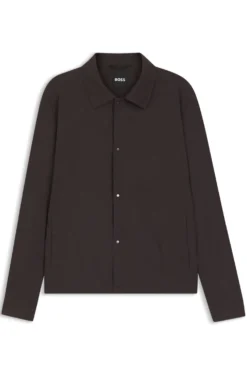 Relaxed-Fit Overshirt aus waschmaschinenfestem Tech-Leinen