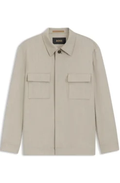 Relaxed-Fit Overshirt aus Woll-Mix