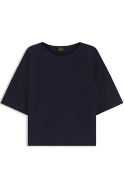 Relaxed-Fit Pullover aus Baumwolle mit Schurwolle