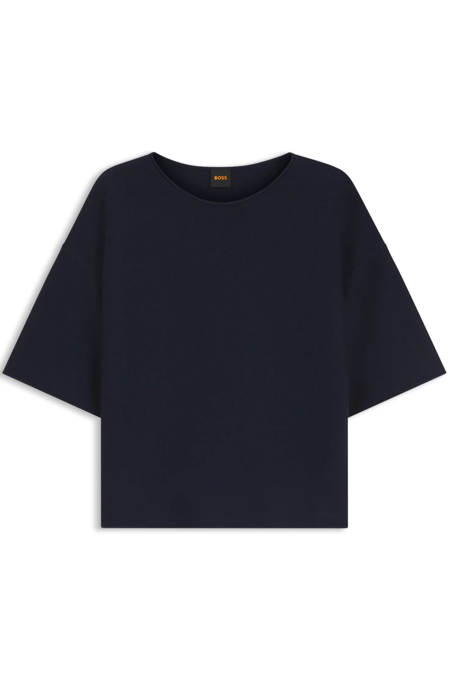 Relaxed-Fit Pullover aus Baumwolle mit Schurwolle