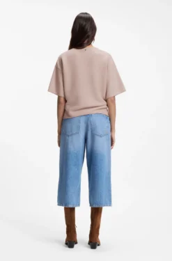 Relaxed-Fit Pullover aus Baumwolle mit Schurwolle