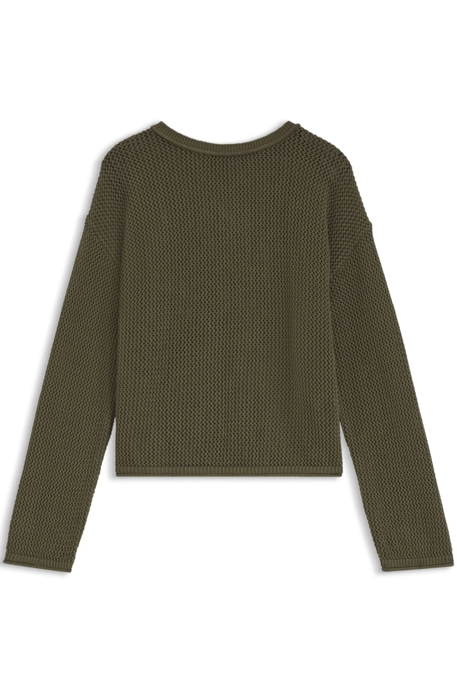 Relaxed-Fit Pullover aus Baumwolle mit Mesh-Struktur