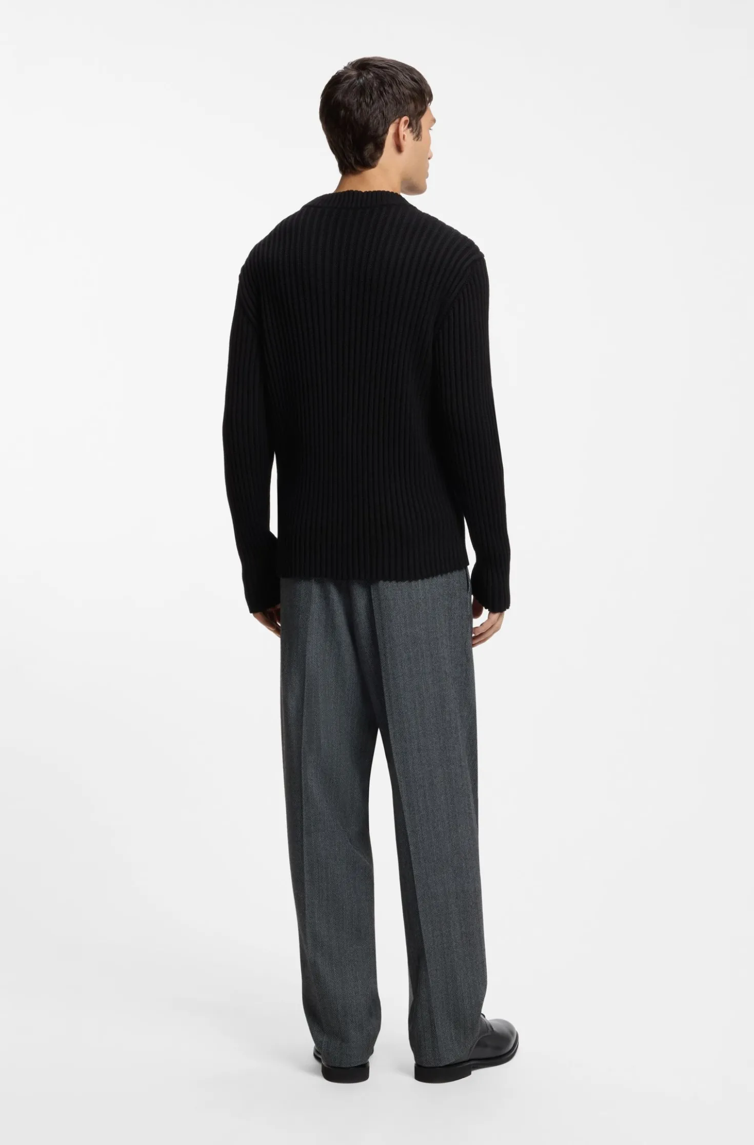 Relaxed-Fit Pullover aus gerippter Baumwolle