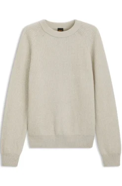 Relaxed-Fit Pullover mit gerippter Zickzack-Struktur
