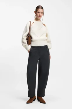 Relaxed-Fit Pullover mit Lochstrickmuster