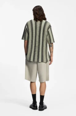 Relaxed-Fit Shorts mit Hahnentritt-Muster
