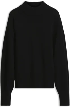 Relaxed-Fit Strickpullover mit Stehkragen