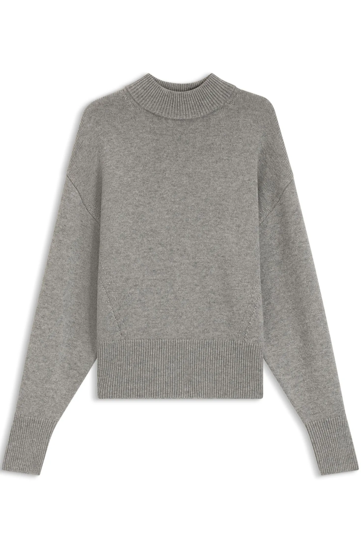 Relaxed-Fit Strickpullover mit Stehkragen