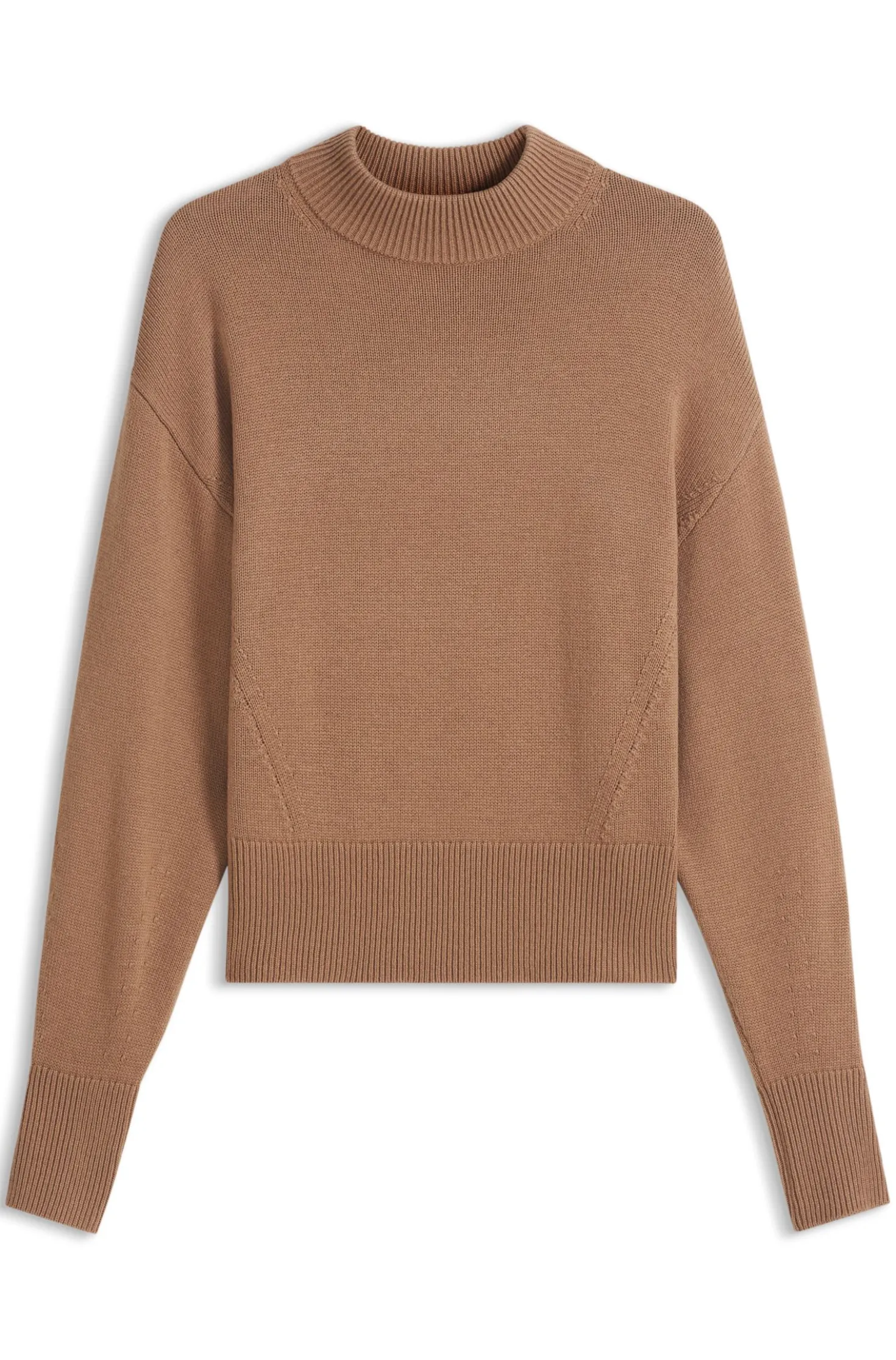 Relaxed-Fit Strickpullover mit Stehkragen