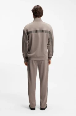 Relaxed-Fit Sweatjacke mit Reißverschluss und Chevron-Tape