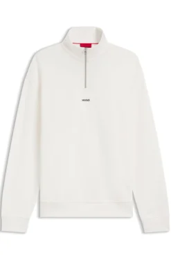 Relaxed-Fit Sweatshirt aus Baumwolle mit Troyerkragen